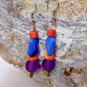 Colorful Beaded Dangle Earrings